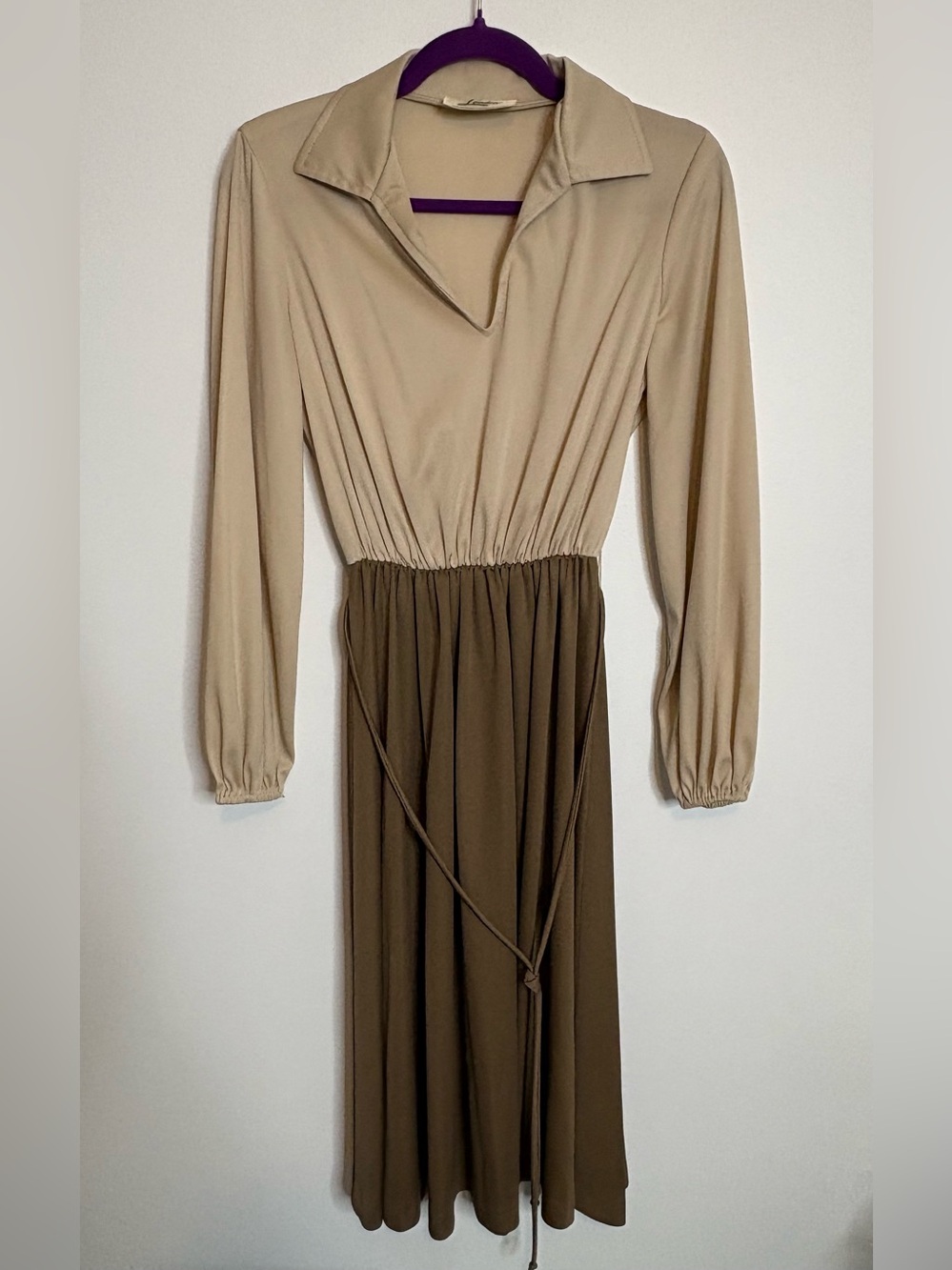 London Women’s Dress Vintage Beige/Brown Size S-M